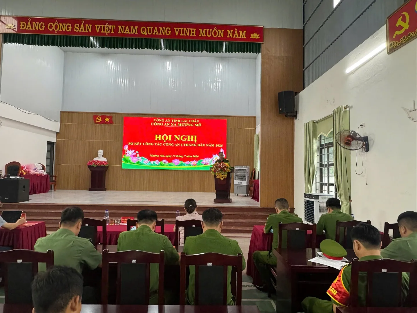 Công an xã Mường Mô – Tổ chức Hội nghị Sơ kết Công tác Công an 6 tháng đầu năm.