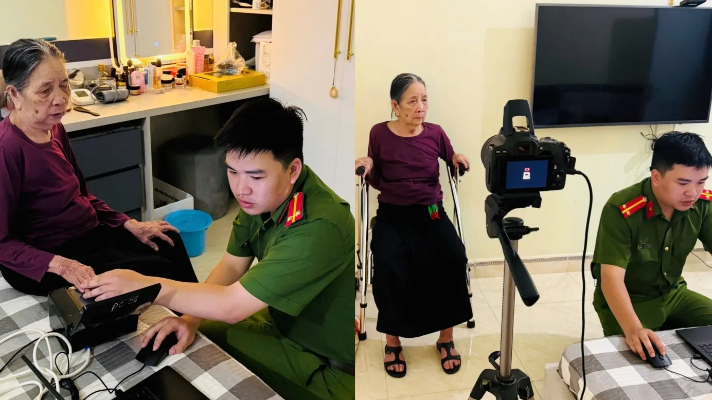Mang dịch vụ công đến tận nhà – Công an xã Bum Tở đồng hành cùng người cao tuổi trong chuyển đổi số