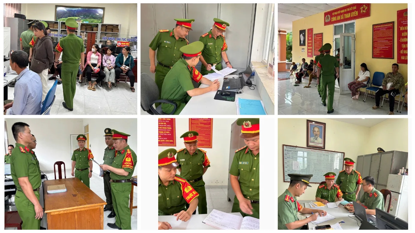 Công an xã Than Uyên duy trì thường xuyên công tác kiểm tra chấp hành Điều lệnh Công an nhân dân