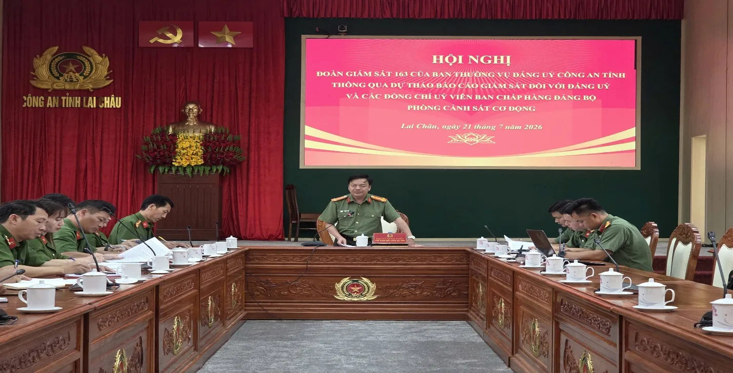 Thông qua dự thảo báo cáo kết quả giám sát đối với Đảng ủy phòng Cảnh sát cơ động.